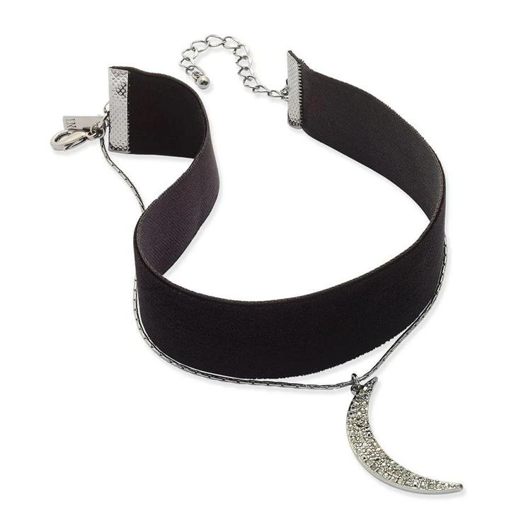 商品INC International|Silver-Tone Two-Layer Moon & Velvet Choker Necklace, Created for Macy's,价格¥56,第1张图片