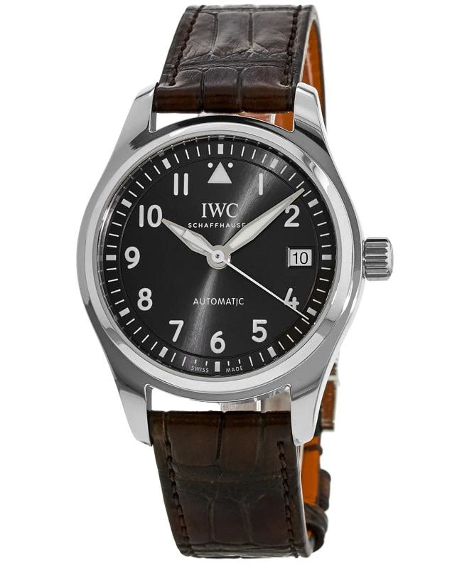 商品IWC Schaffhausen|IWC Pilot&apos;s Mark XVIII Slate Grey Leather Strap Unisex Watch IW324001,价格¥30139,第1张图片