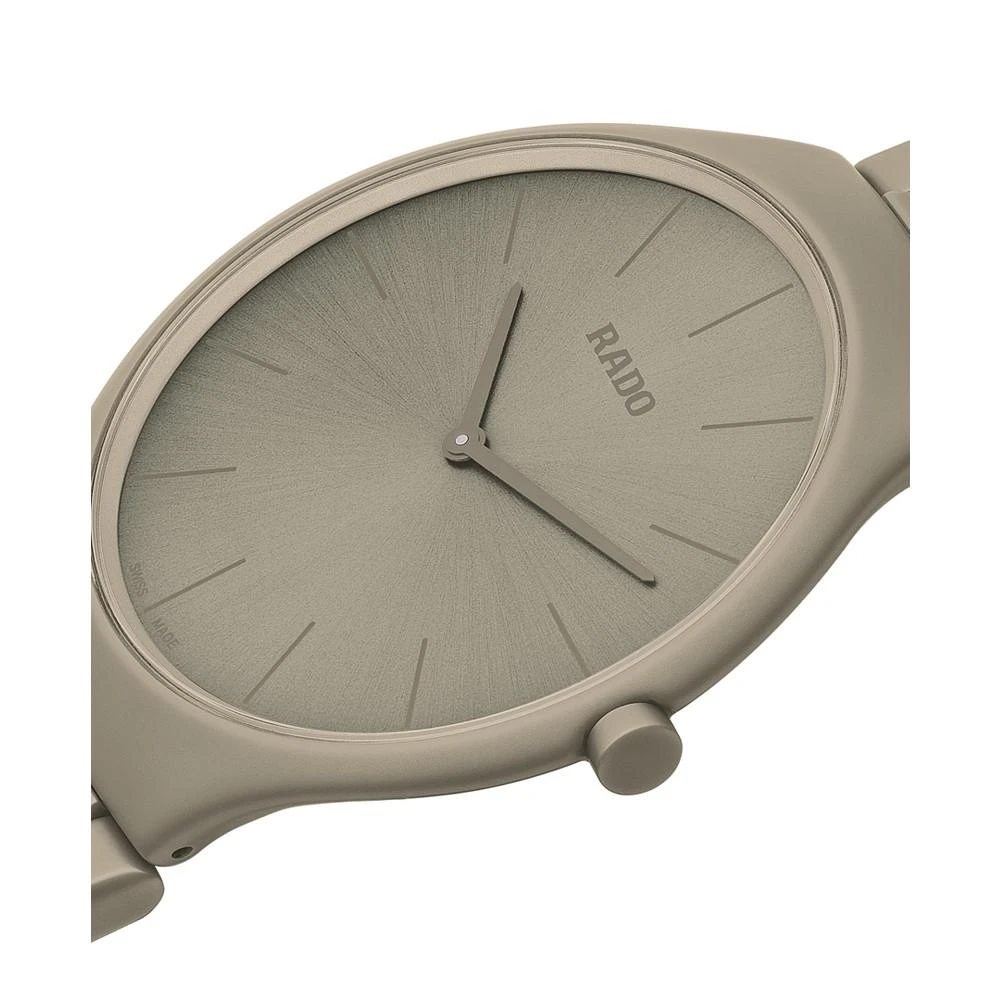 商品Rado|Unisex Swiss True Thinline Les Couleurs Le Corbusier Gray High-Tech Ceramic Bracelet Watch 39mm,价格¥15560,第2张图片详细描述