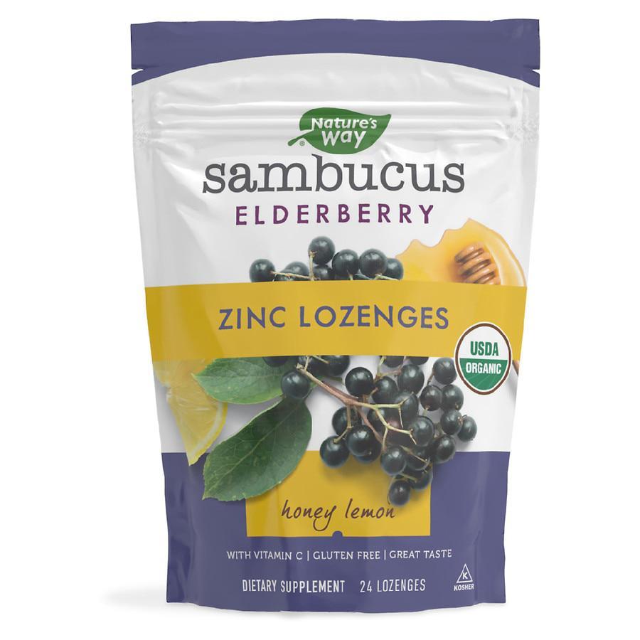 商品Nature's Way|Sambucus Elderberry Zinc Lozenges,价格¥40,第1张图片