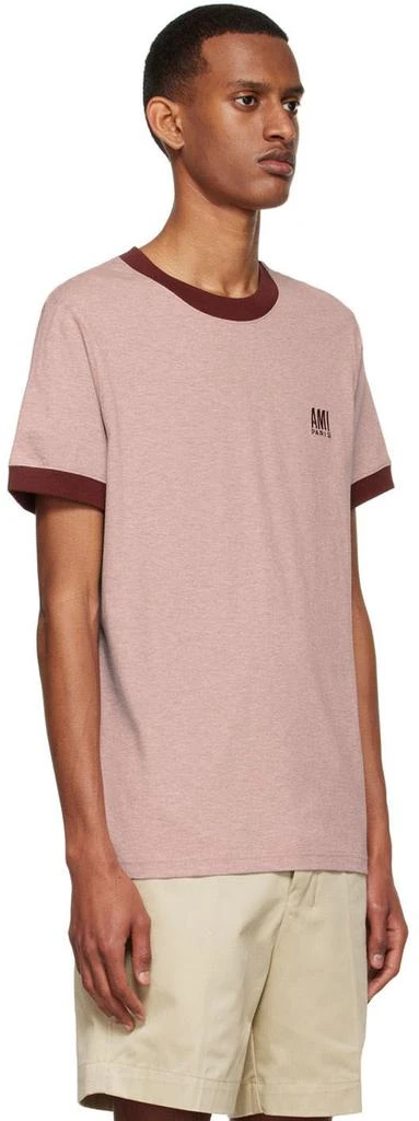 商品AMI|Pink Organic Cotton T-Shirt,价格¥278,第2张图片详细描述