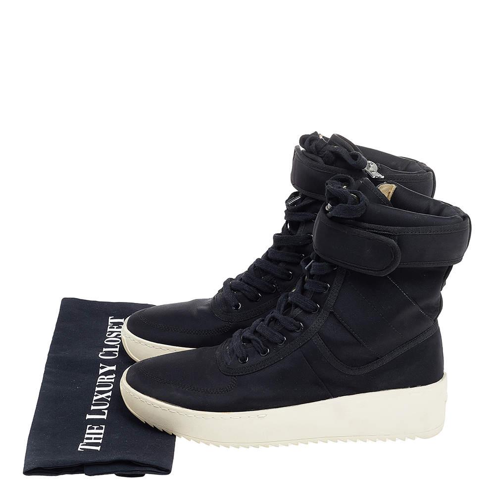 Fear Of God Black Neoprene Military High Top Sneakers Size 43商品第8张图片规格展示