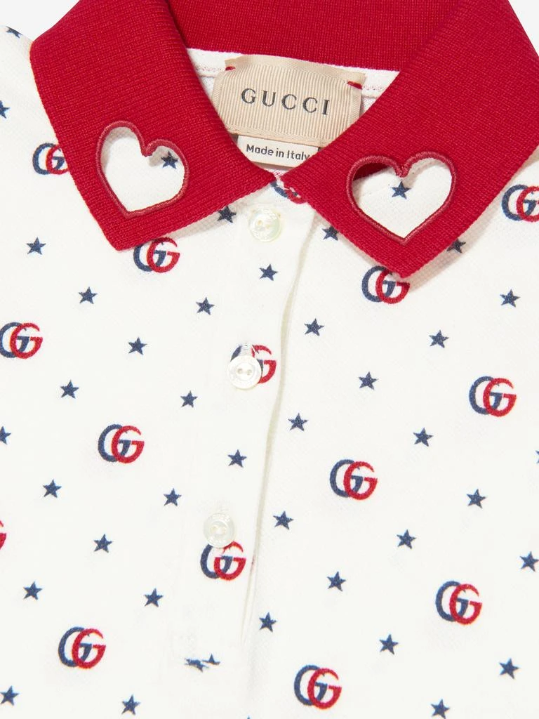 商品Gucci|Baby Girls GG Logo Romper in White,价格¥3123,第3张图片详细描述