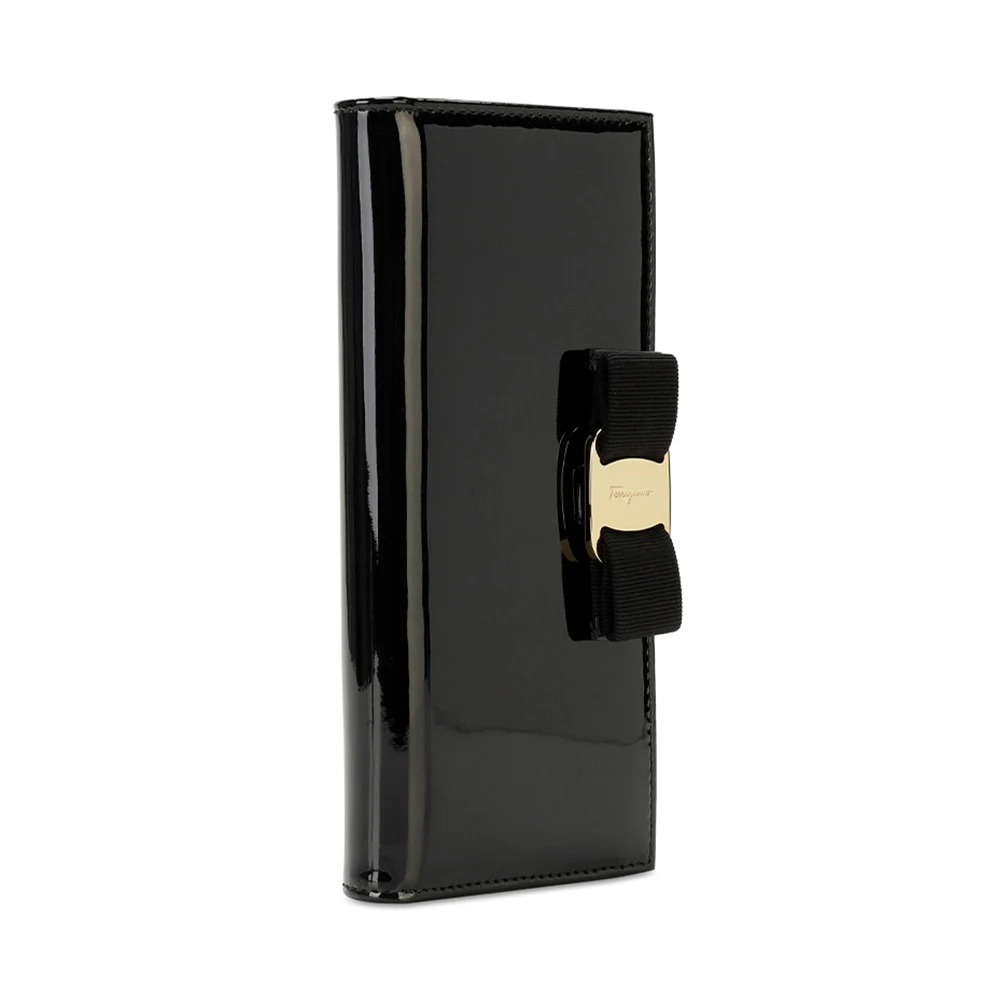 SALVATORE FERRAGAMO 女士黑色光面皮革长款钱包 22-A900-588251 商品