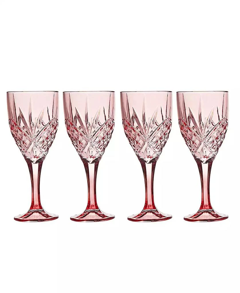 商品Godinger|Dublin Blush Crystal Goblets, Set of 4,价格¥203,第1张图片