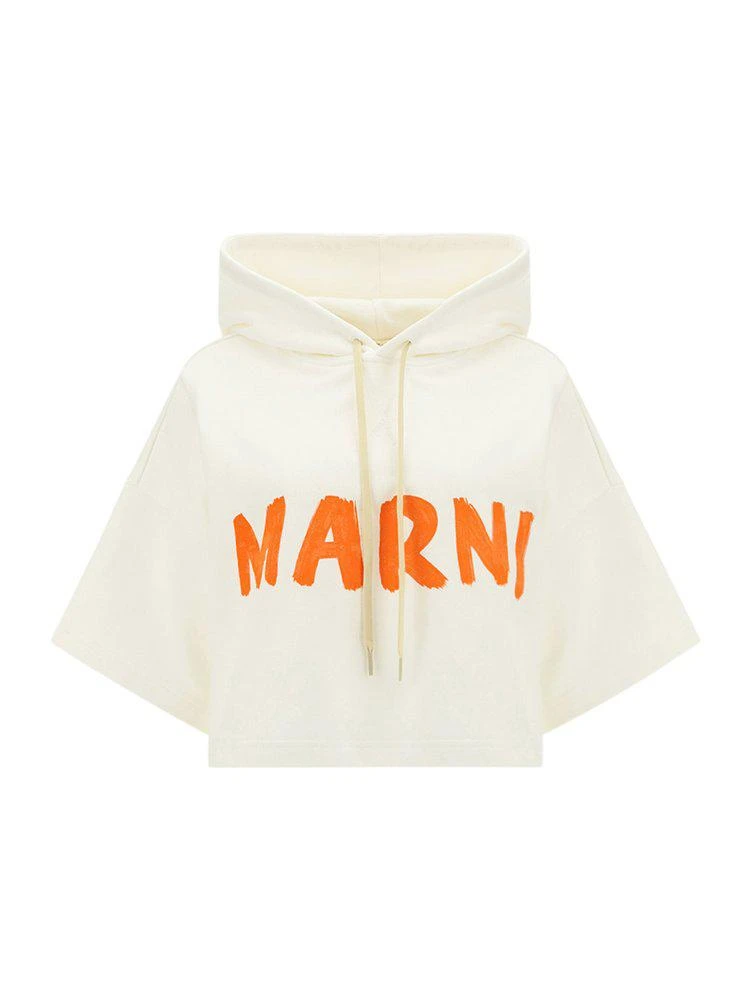 商品Marni|Marni Logo Printed Cropped Hoodie,价格¥2063,第1张图片