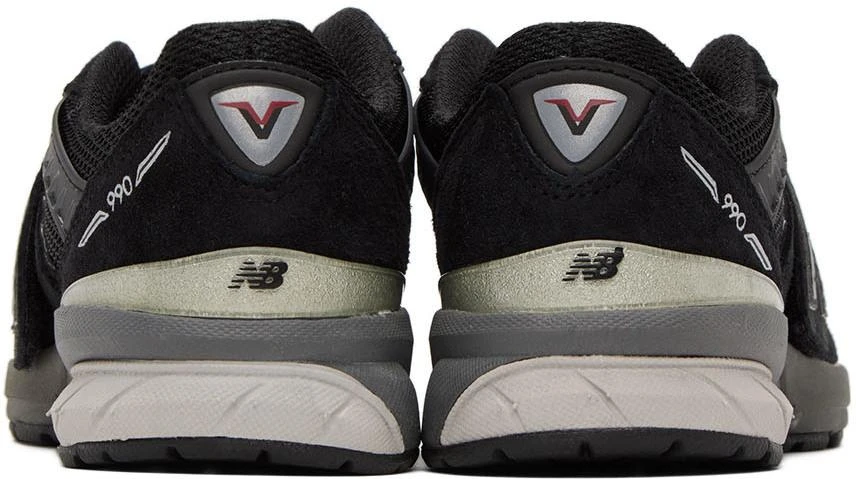 商品New Balance|Kids Black 990v5 Hook & Loop Little Kids Sneakers,价格¥450,第2张图片详细描述