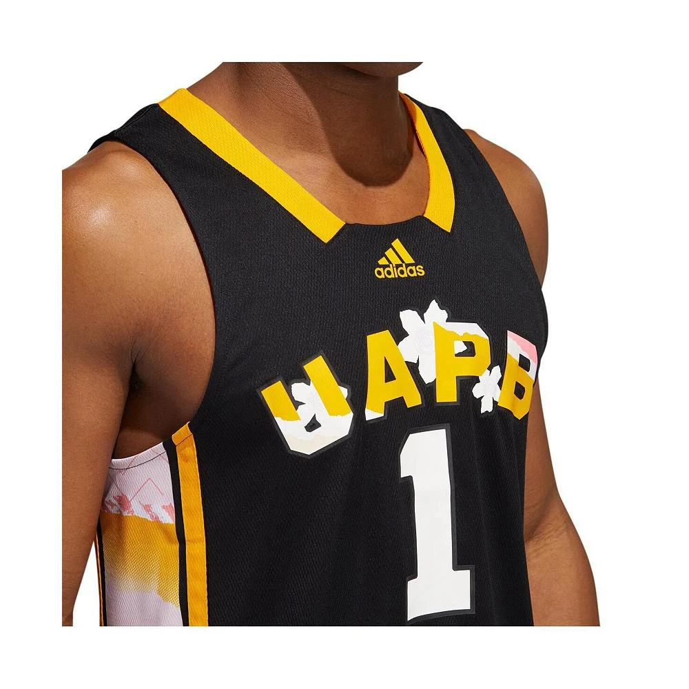 商品Adidas|Men's Black Arkansas Pine Bluff Golden Lions Honoring Black Excellence Replica Basketball Jersey,价格¥678,第4张图片��详细描述