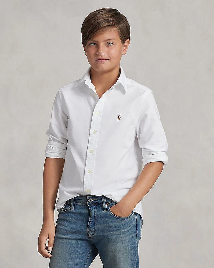 商品Ralph Lauren|Boys' Cotton Oxford - Little Kid, Big Kid,价格¥413,第1张图片