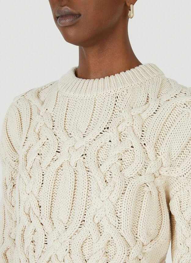 商品Max Mara|Flash Cable Knit Sweater in Cream,价格¥1899,第5张图片详细描述