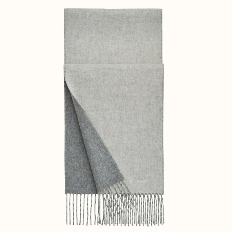 商品Hermes|HERMÈS 男士灰色羊绒围巾 H393795T-GRIS,价格¥4745,第1张图片