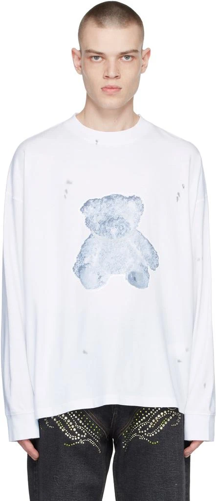 商品We11done|White Pearl Necklace Teddy T-Shirt,价格¥1296,第1张图片