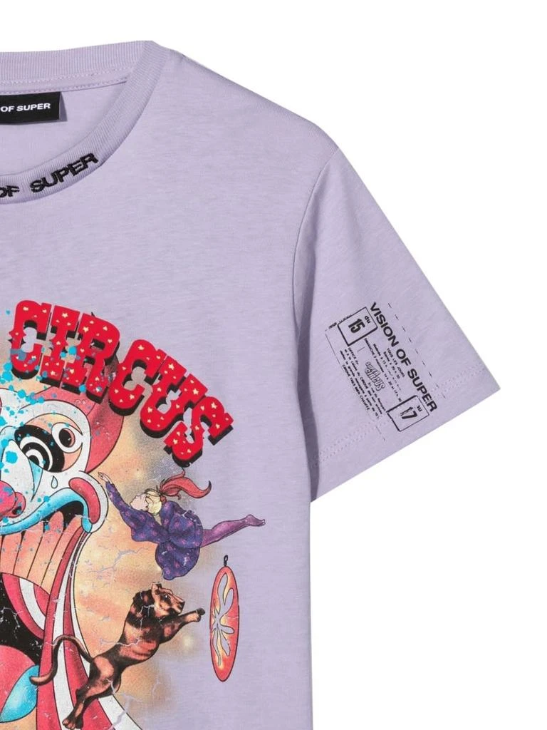 商品Vision of Super|Lilac Kids T-shirt With Tongue Print,价格¥850,第3张图片详细描述
