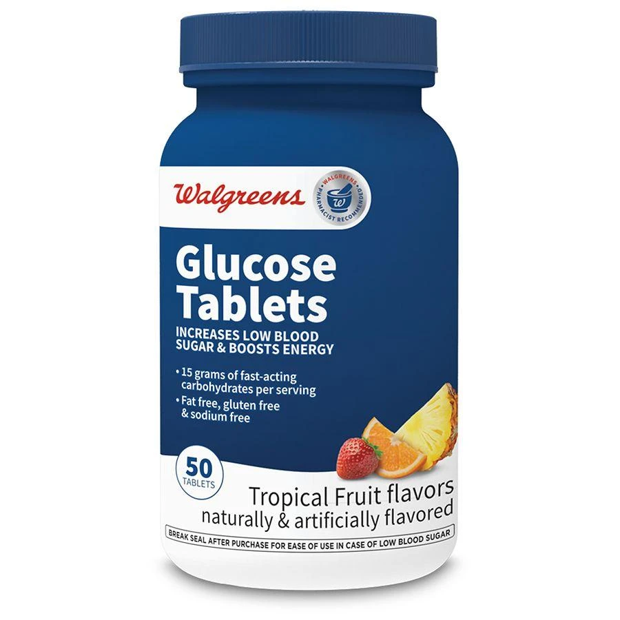 商品Walgreens|Glucose Tablets Tropical Fruit,价格¥59,第1张图片