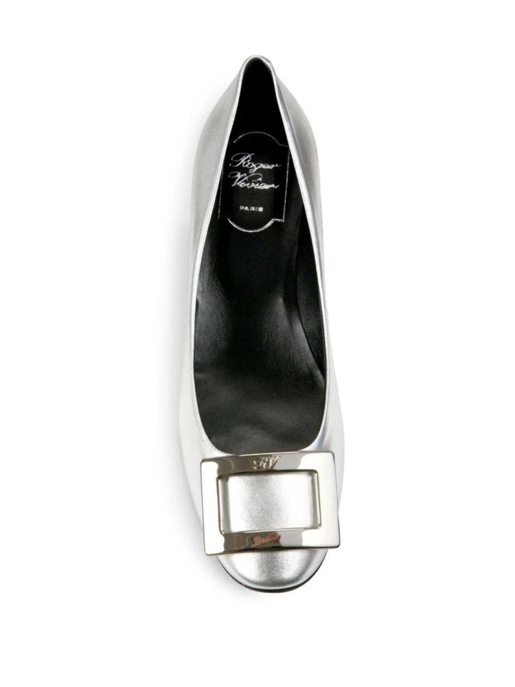 商品Roger Vivier|Belle De Nuit Metallic Leather Pumps,价格¥5068,第4张图片详细描述