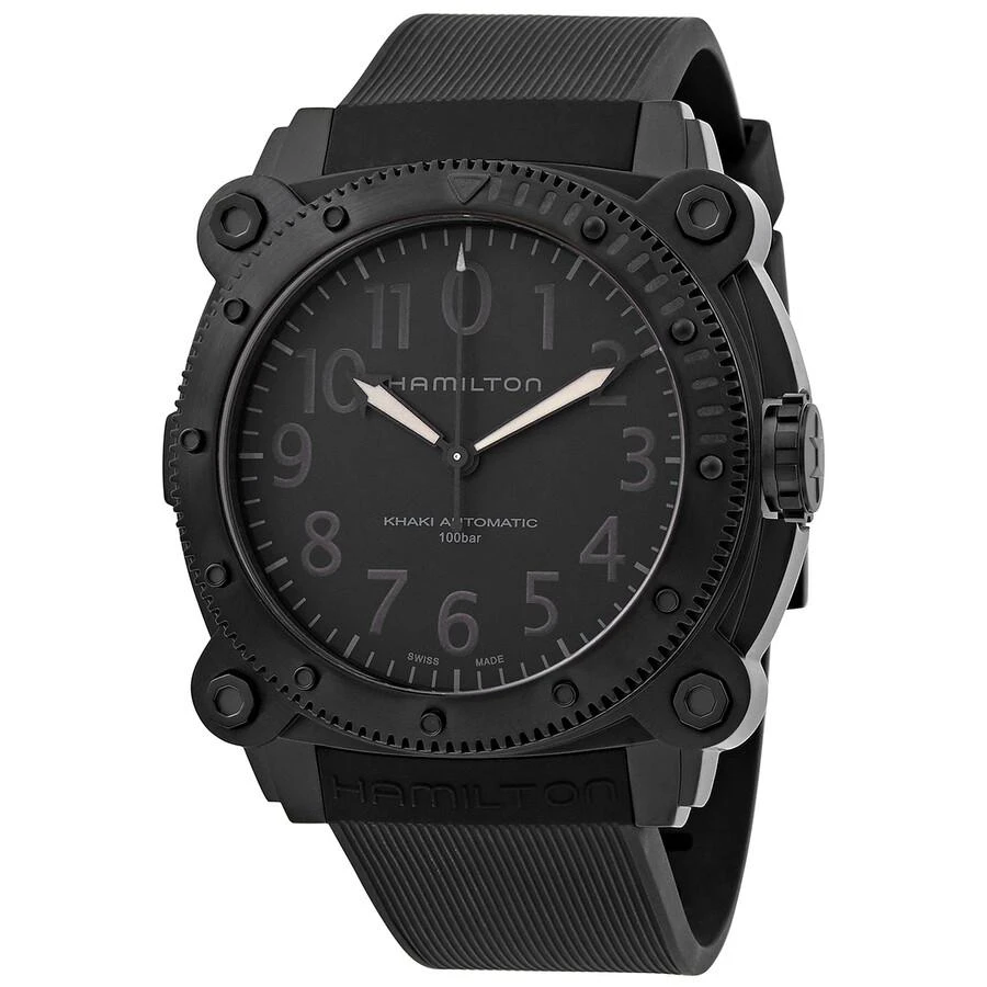 商品Hamilton|Khaki Navy Automatic Black Dial Men's Watch H78505330,价格¥10454,第1张图片