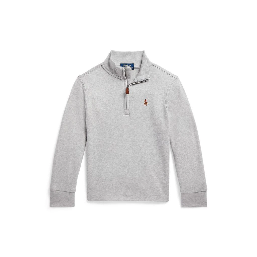 商品Ralph Lauren|Cotton Interlock Quarter-Zip Pullover (Toddler/Little Kids),价格¥334,第1张图片