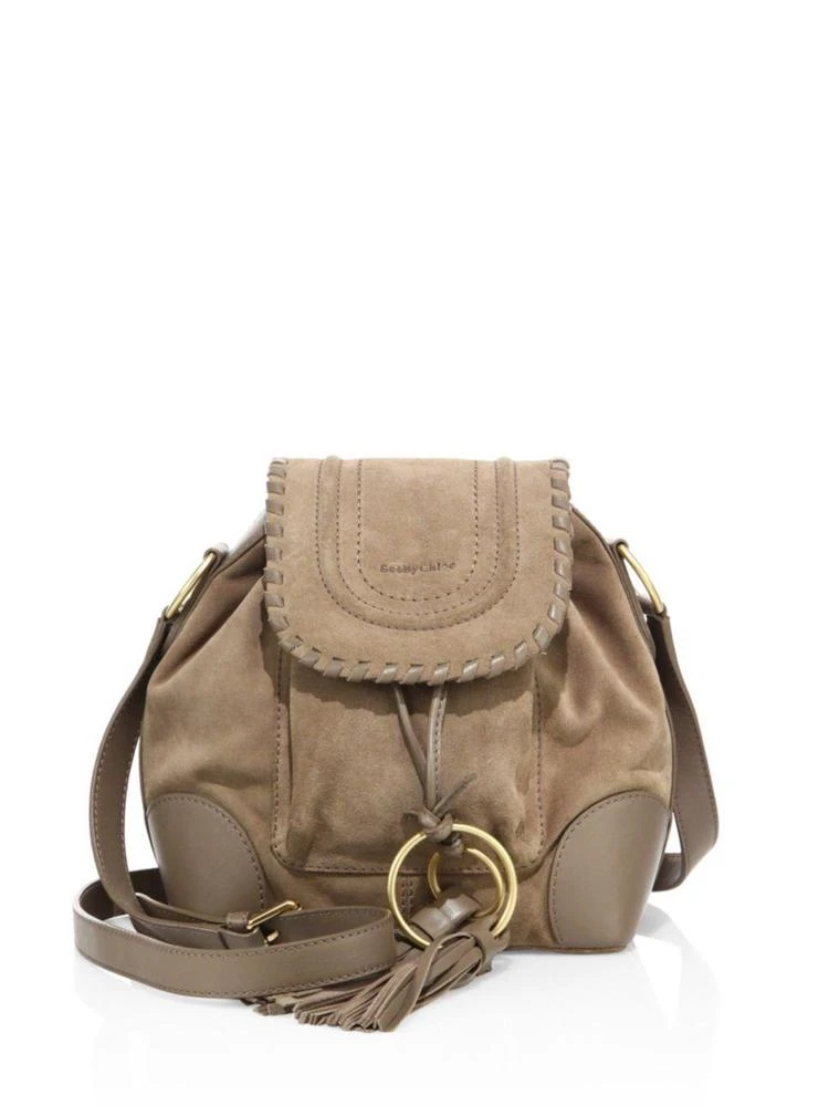 商品See by Chloé|Small Polly Whipstitch Suede & Leather Bucket Bag,价格¥1379,第1张图片