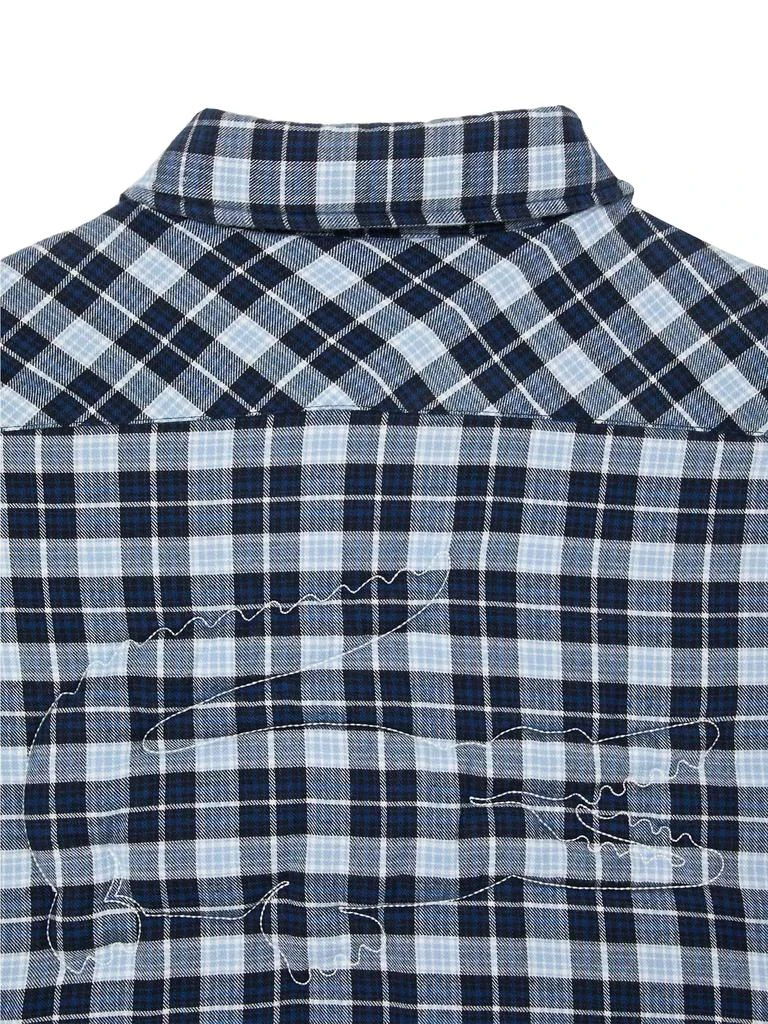 商品Lacoste|Embroidered Logo Plaid Overshirt,价格¥825,第2张图片详细描述