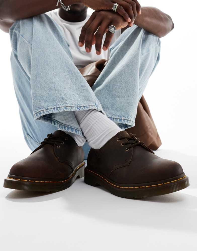 Dr. Martens 1461 Men\'s Crazy Horse Leather Oxford Shoe Brown Size 11 Chunky Sole 1461 Crazy Horse Leather Oxford Shoes in Brown | Dr. Martens main image 4