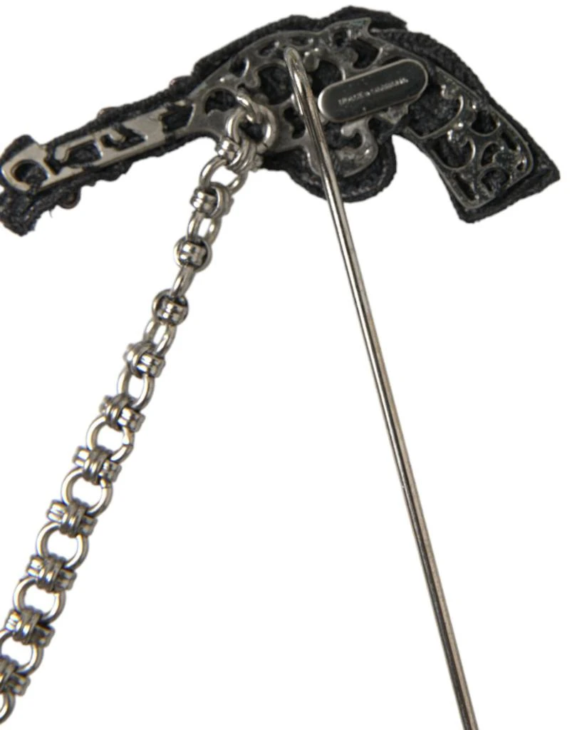 商品Dolce & Gabbana|Dolce & Gabbana Brass Copper Silk Revolver Gun Men Brooch Lapel Pin,价格¥2748,第4张图片详细描述