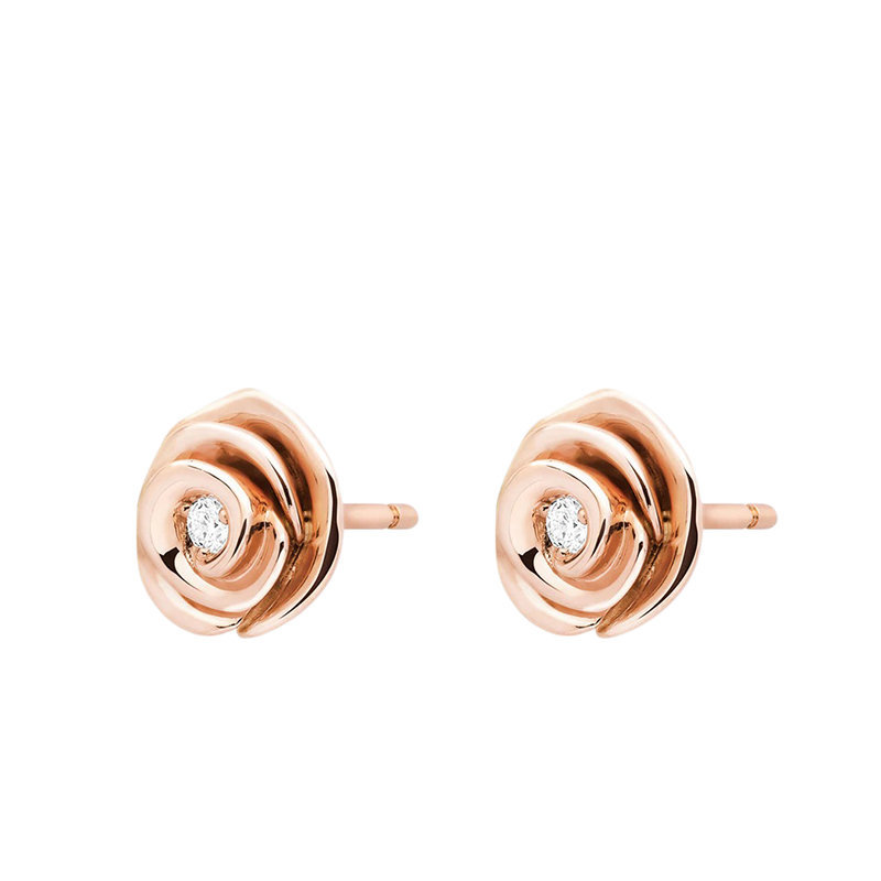 商品Dior|【预售3-7天】DIOR/迪奥 22春夏新款ROSE COUTURE系列 小号18k金玫瑰金镶嵌钻石耳环JRCO95002_0000,价格¥27621,第6张图片详细描述