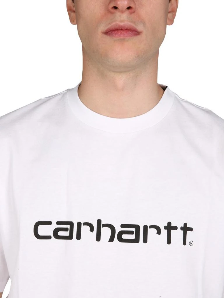 商品Carhartt|Carhartt WIP Logo Print Crewneck T-Shirt,价格¥204-¥207,第4张图片详细描述