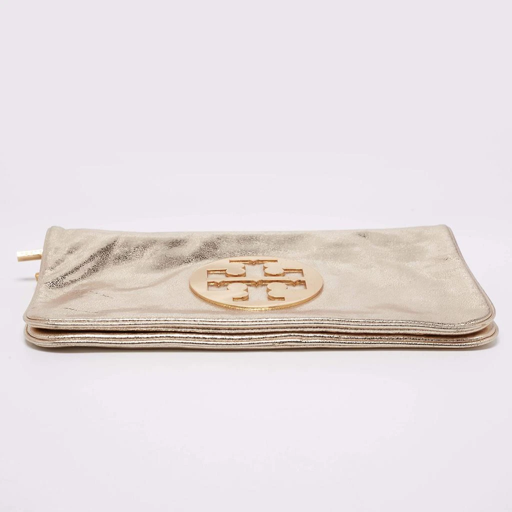 Tory Burch Metallic Gold Leather Reva Chain Clutch 商品