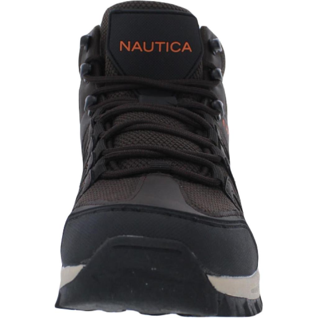Nautica Corbin Men's Faux Leather Mixed Media Mid Hiking Boots商品第6张图片规格展示