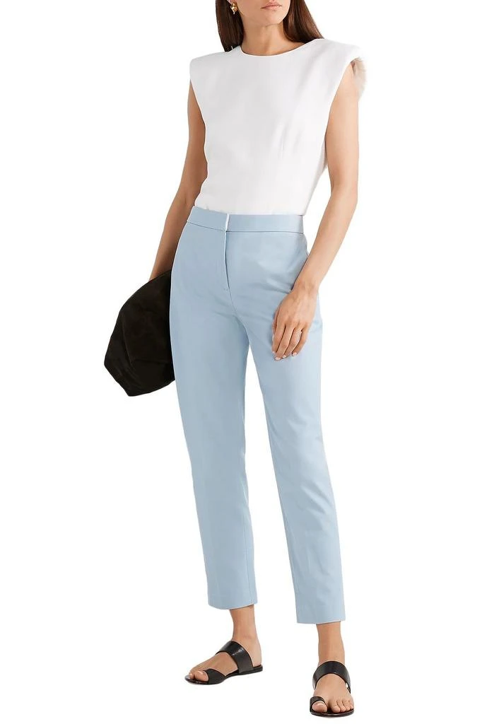 商品ROSETTA GETTY|Cropped cotton-blend twill straight-leg pants,价格¥1388,第4张图片详细描述