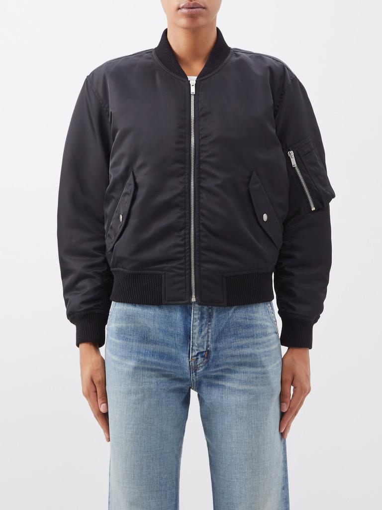 商品Yves Saint Laurent|Flap-pocket shell bomber jacket,价格¥13775,第1张图片