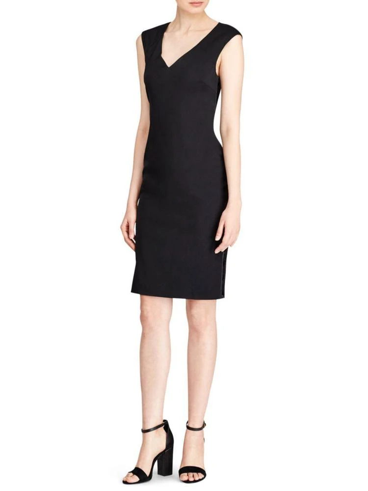 商品Ralph Lauren|Leather Detail Sheath Dress,价格¥895,第1张图片