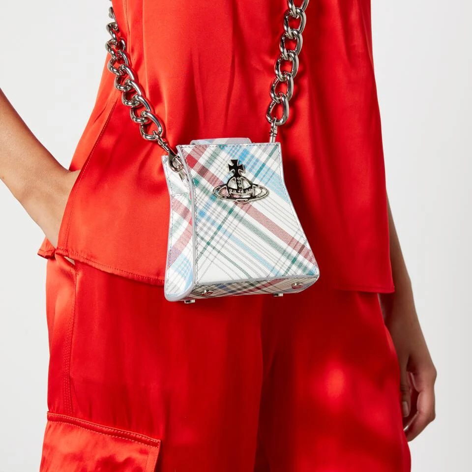 商品Vivienne Westwood|Vivienne Westwood Kelly Tartan Saffiano Small Handbag,价格¥1807,第2张图片详细描述