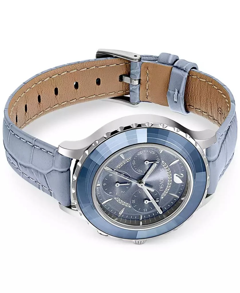 商品Swarovski|Women's Swiss Chronograph Octea Lux Blue Crocodile Leather Strap Watch 38mm,价格¥2249,第3张图片详细描述