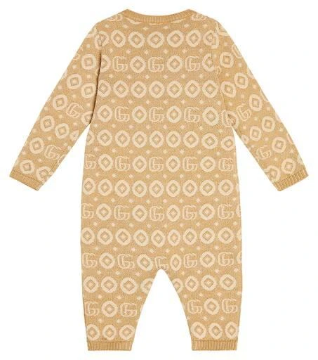 商品Gucci|婴幼儿 — GG提花棉质连身衣,价格¥5732,第3张图片详细描述