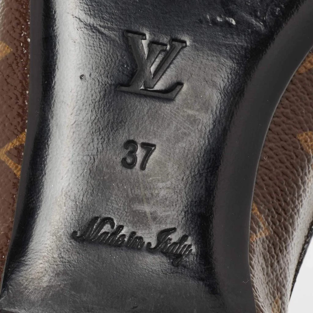 Louis Vuitton Dark Brown Monogram Coated Canvas New Revival Ballet Flats Size 37 商品