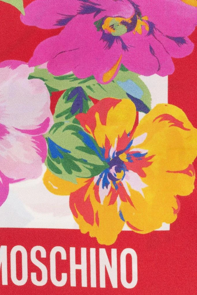 商品Moschino|Moschino Floral Printed Fringed-Edge Scarf,价格¥1068,第2张图片详细描述