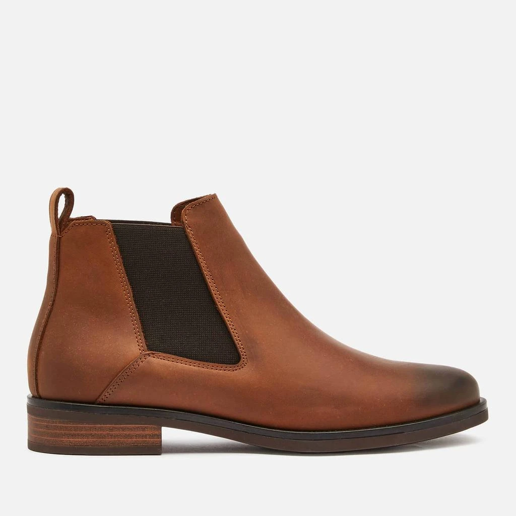 商品Clarks|Clarks Women's Memi Top Leather Chelsea Boots - Dark Tan,价格¥497,第1张图片