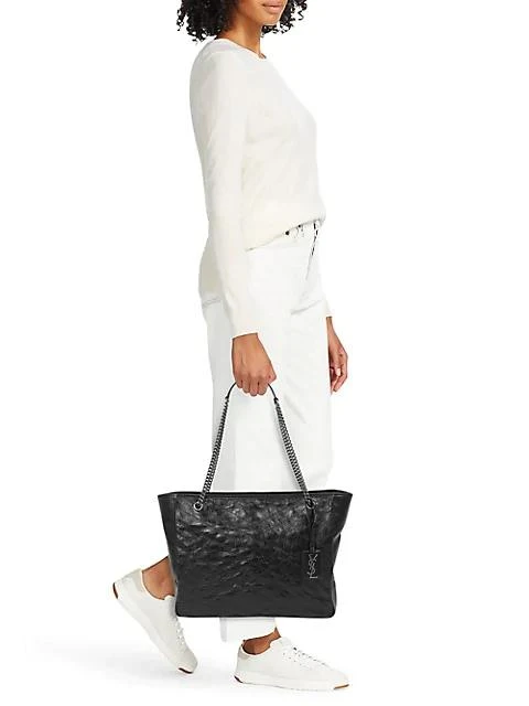 商品Yves Saint Laurent|Large Niki Crinkle Leather Tote,价格¥19108,第2张图片详细描述