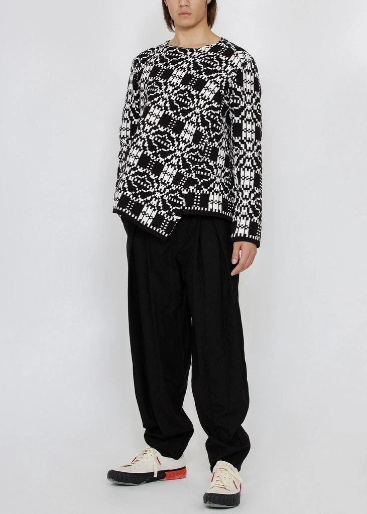 商品Comme des Garcons|COMME DES GARCONS HOMME Asymmetric Jacquard Sweater,价格¥1935,第3张图片详细描述