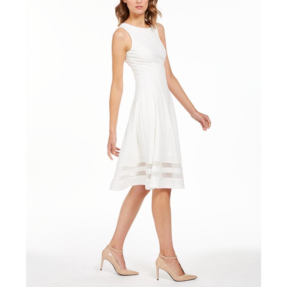 商品Calvin Klein|Mesh-Inset Dress,价格¥638,第5张图片详细描述