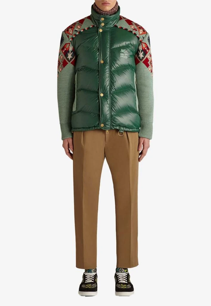 商品ETRO|Down Jacket with Knitted Sleeves,价格¥17100,第1张图片