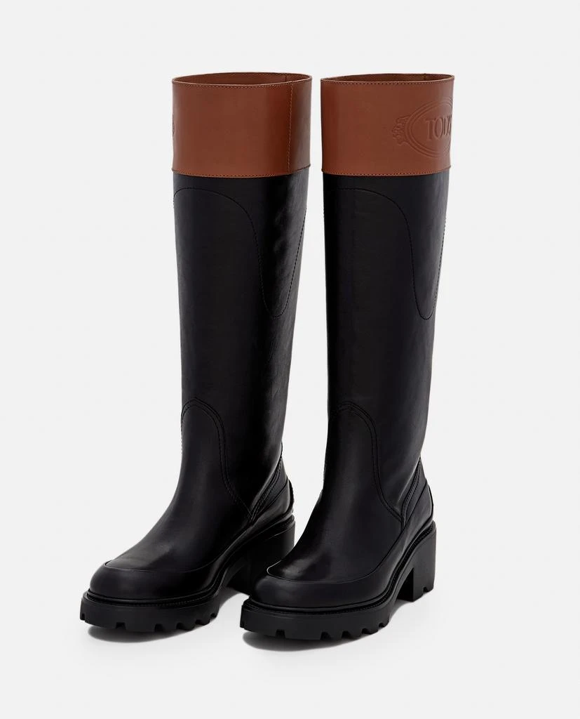 商品Tod's|Tod's LEATHER PLATFORM KNEE BOOTS size 39,价格¥5596,第2张图片详细描述