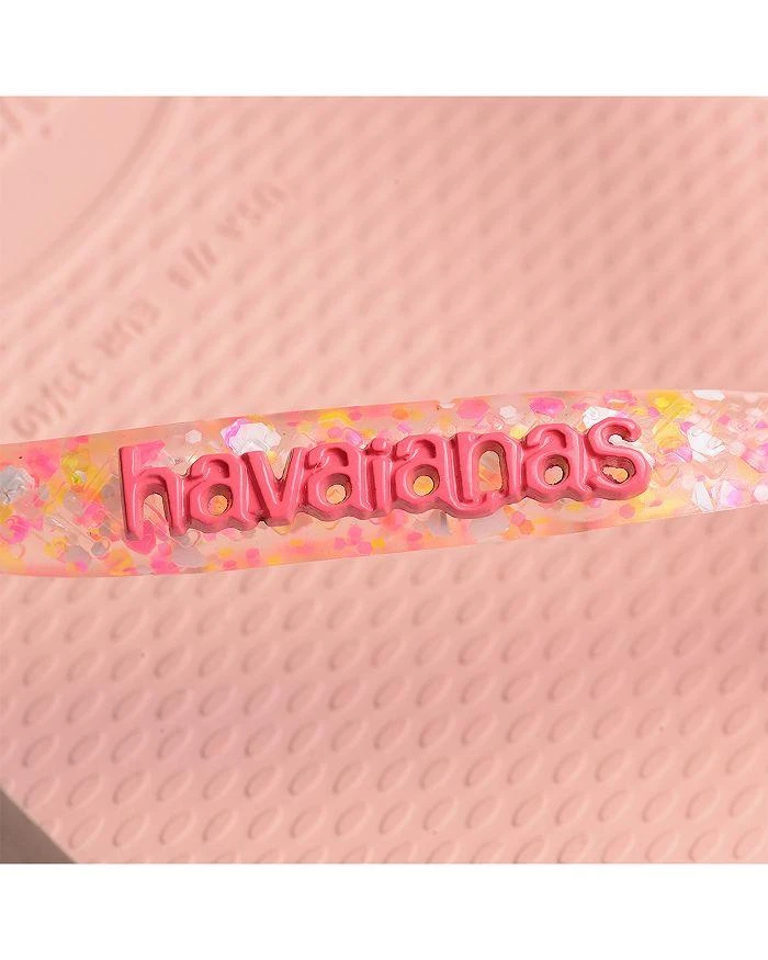 商品Havaianas|Girls' Slim Logo Metallic Flip Flops - Toddler, Little Kid,价格¥225,第5张图片详细描述