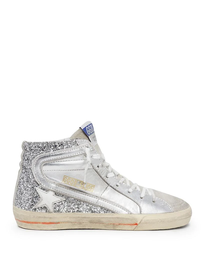 商品Golden Goose|Women's Slide Glitter High Top Sneakers,价格¥4708,第1张图片