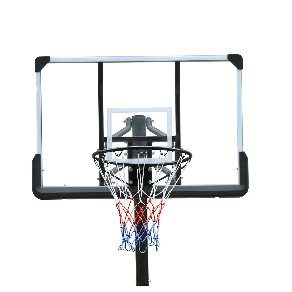 商品Simplie Fun|Use for Outdoor Height Adjustable 6 to 10FT Basketball Hoop 44 Inch Backboard Portable Basketball Goal System,价格¥2917,第5张图片详细描述