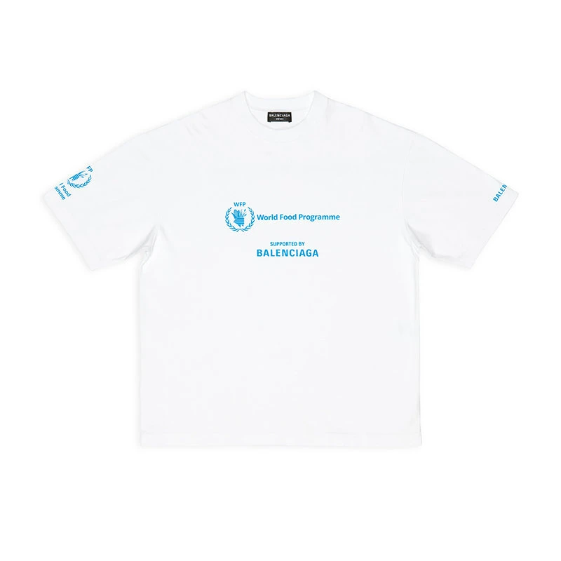 商品Balenciaga|【预售3-7天】巴黎世家 WFP系列 男士白色纯棉艺术画印花短袖T恤612966TMVL29086,价格¥3309,第1张图片