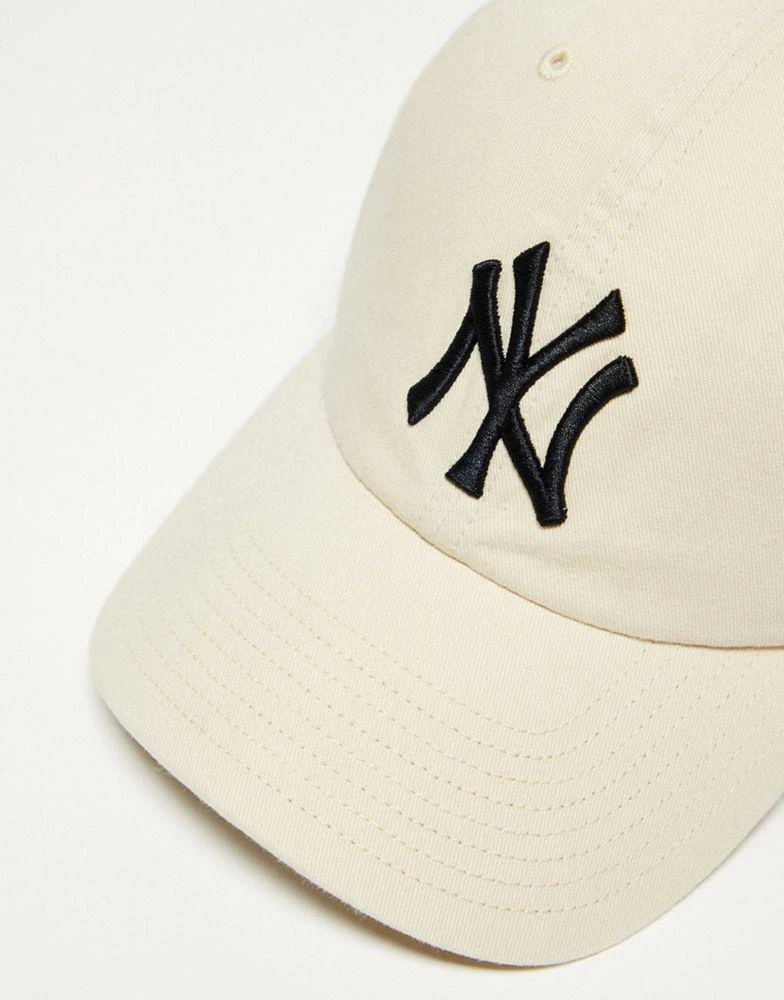 商品47 Brand|47 Clean Up MLB NY Yankees unisex baseball cap in off white,价格¥216,第4张图片详细描述