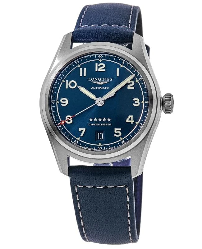 商品Longines|Longines Spirit Automatic Blue Dial Leather Strap Men's Watch L3.410.4.93.0,价格¥10757,第1张图片