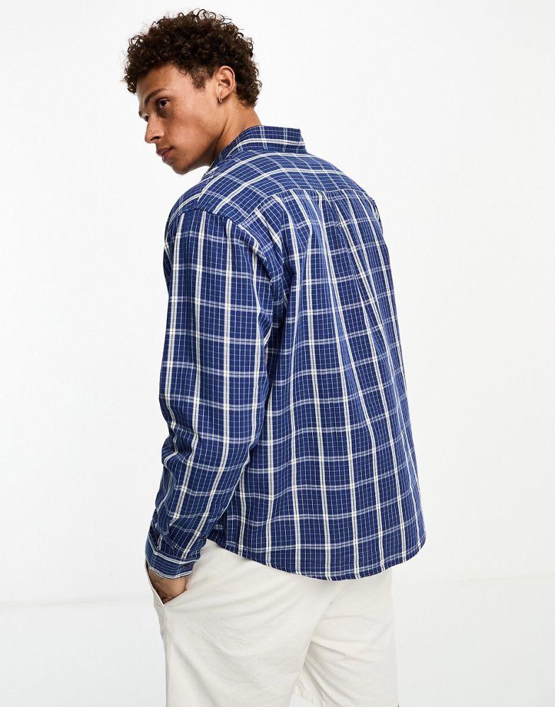 Wrangler checked long sleeve shirt in blue商品第3张图片规格展示